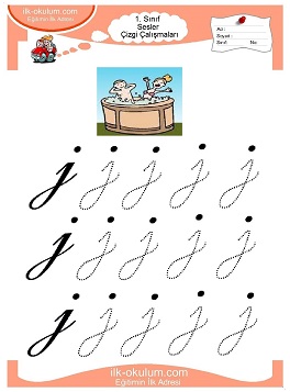 Çocuklar İçin Sesler Çizgi Çalışmaları Çalışma Sayfaları 